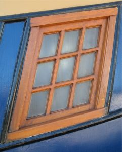 Finestra alluminio e legno.