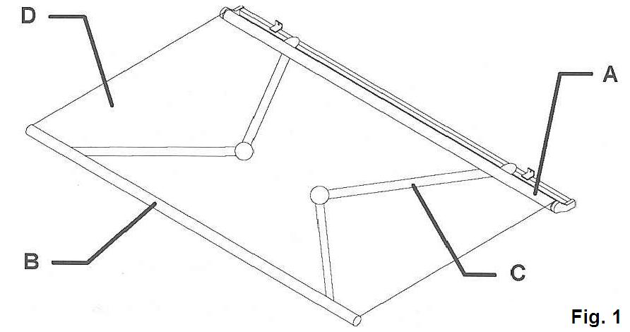 Arredo, Tenda da sole con bracci estensibili.